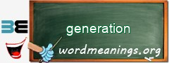 WordMeaning blackboard for generation